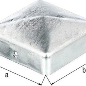 Pfostenkappe 70x70mm eck.flache Form VA ma GAH