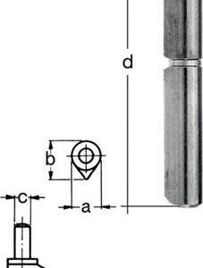 Profilrolle Band-L.120mm STA blk Stift-Ø 9mm GAH