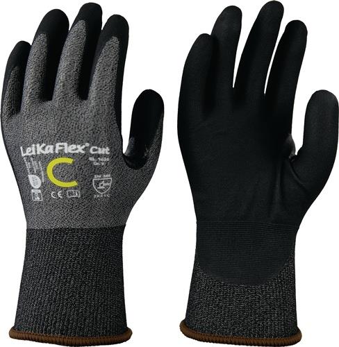 Schnittschutzhandschuhe LeiKaFlex® CUT RL 1636 Gr.10 grau/schwarz EN 388 PSA II - VPE: 12