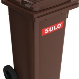 Müllgroßbehälter 120l HDPE braun fahrbar,n.EN 840 SULO