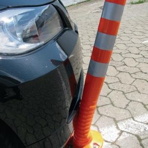 Sperrpfosten TPU weiß/rot D.80mm z.Schr.m.Befestigungsmaterial H.750mm