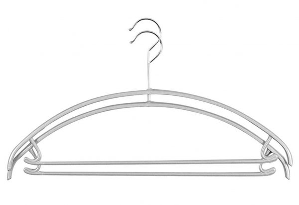 MAWA Kombi-Bügel Economic mit Steg Metall 40cm silber 2er Pack