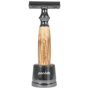 PANDOO Rasierhobel mit breitem Griff 1 Rasierhobel inkl. Halterung & 10 Rasierklingen